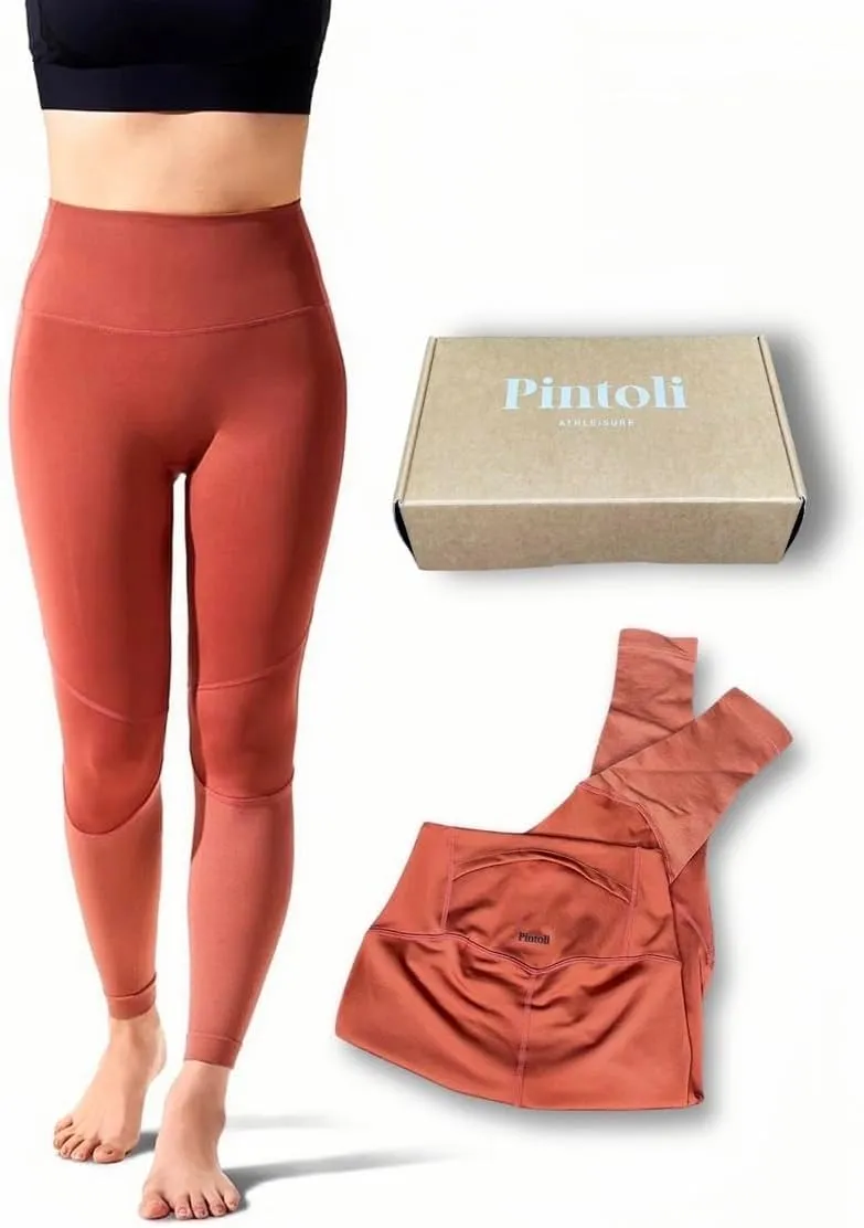 20-30 mmHg Compression Leggings Rise Pant 26" for Women - Yoga Gym Running Training