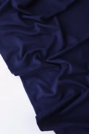 2YD 27IN REMNANT; Navy Our Favorite Rayon Spandex Jersey
