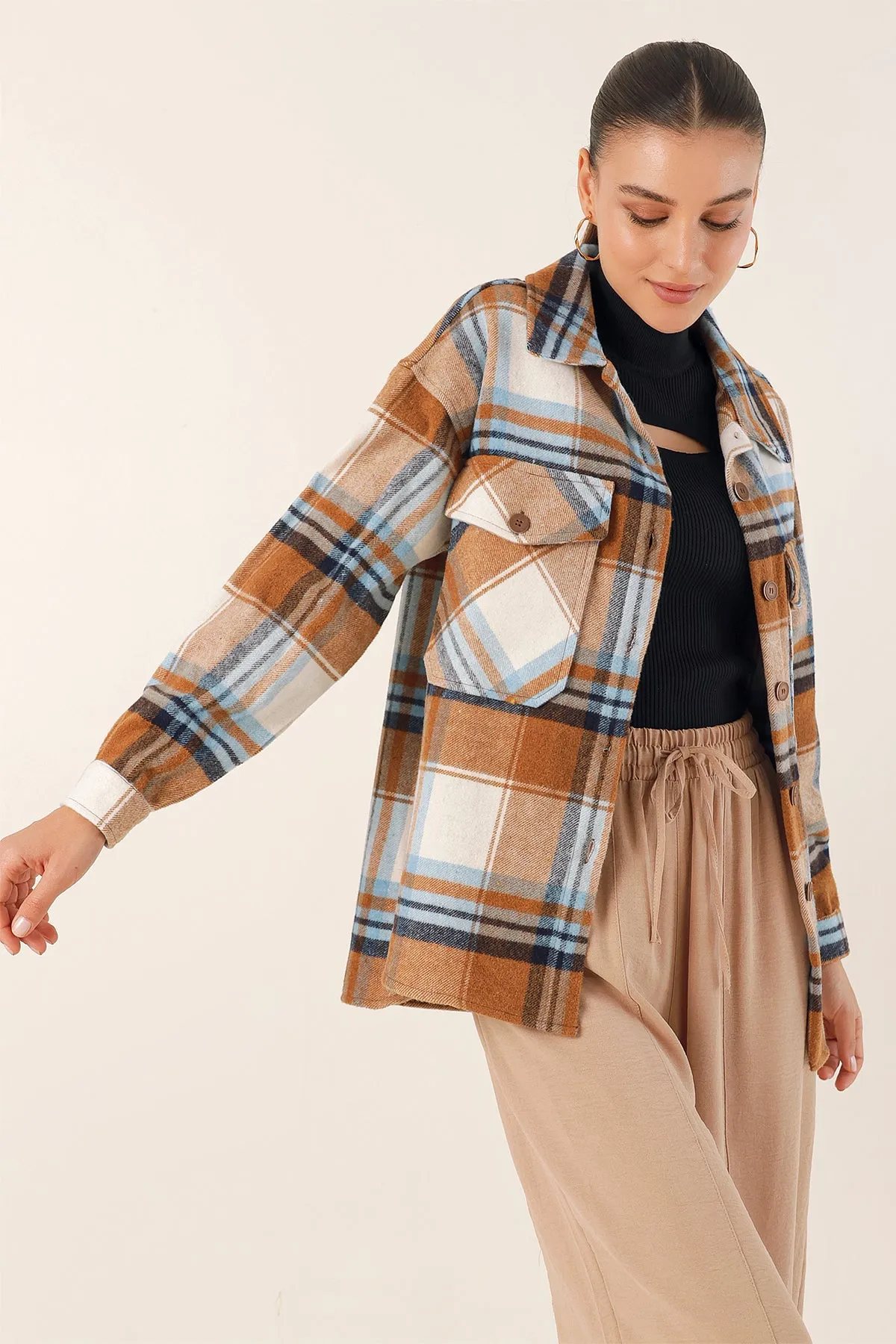 3958 oversize oduncu gömlek
