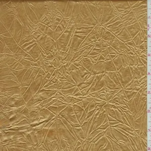 4 3/4 YD PC-Orange Bronze Crinkled Satin Fabric