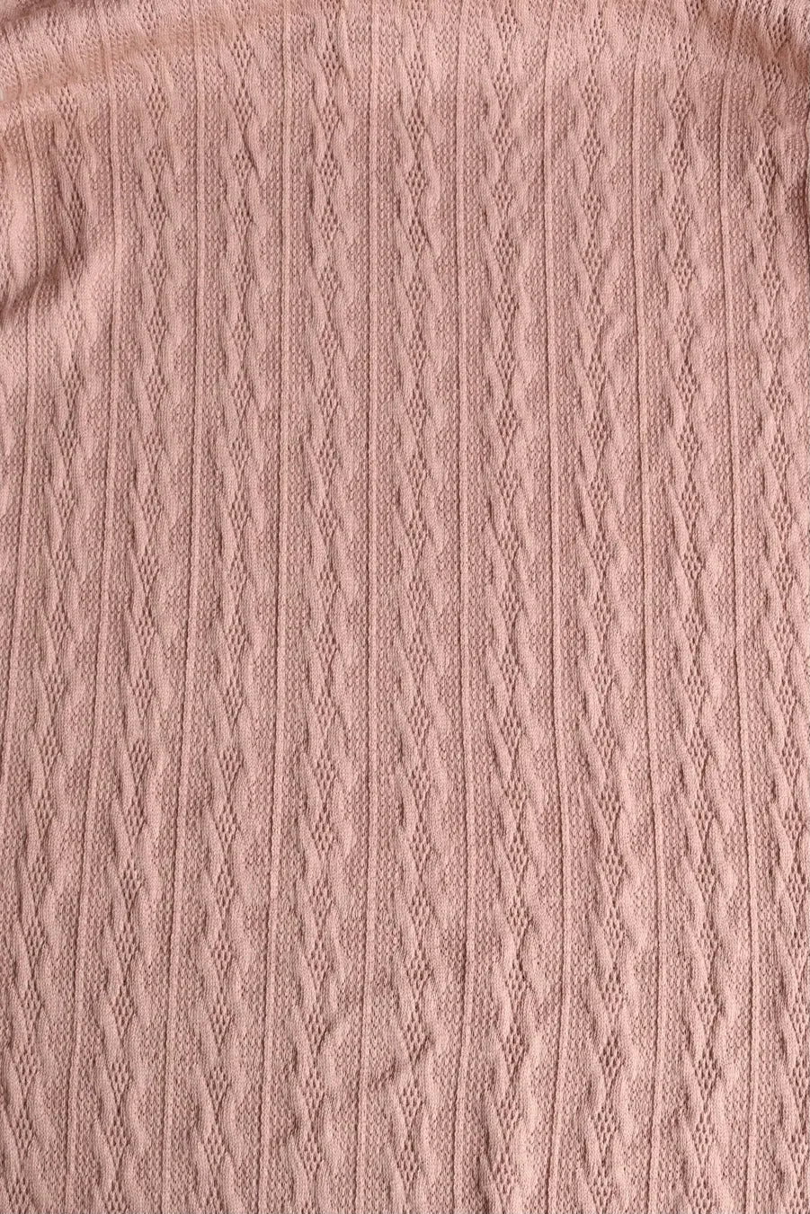5YD 4IN REMNANT; Latte Salida Cabled Sweater Knit