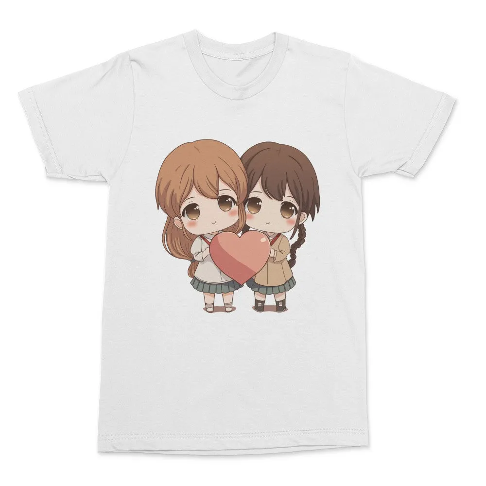 A perfect gift for her and her - Cute Girl Loves Cute Girl Heart Unisex T-Shirt