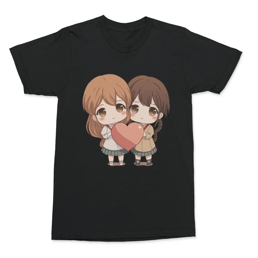 A perfect gift for her and her - Cute Girl Loves Cute Girl Heart Unisex T-Shirt