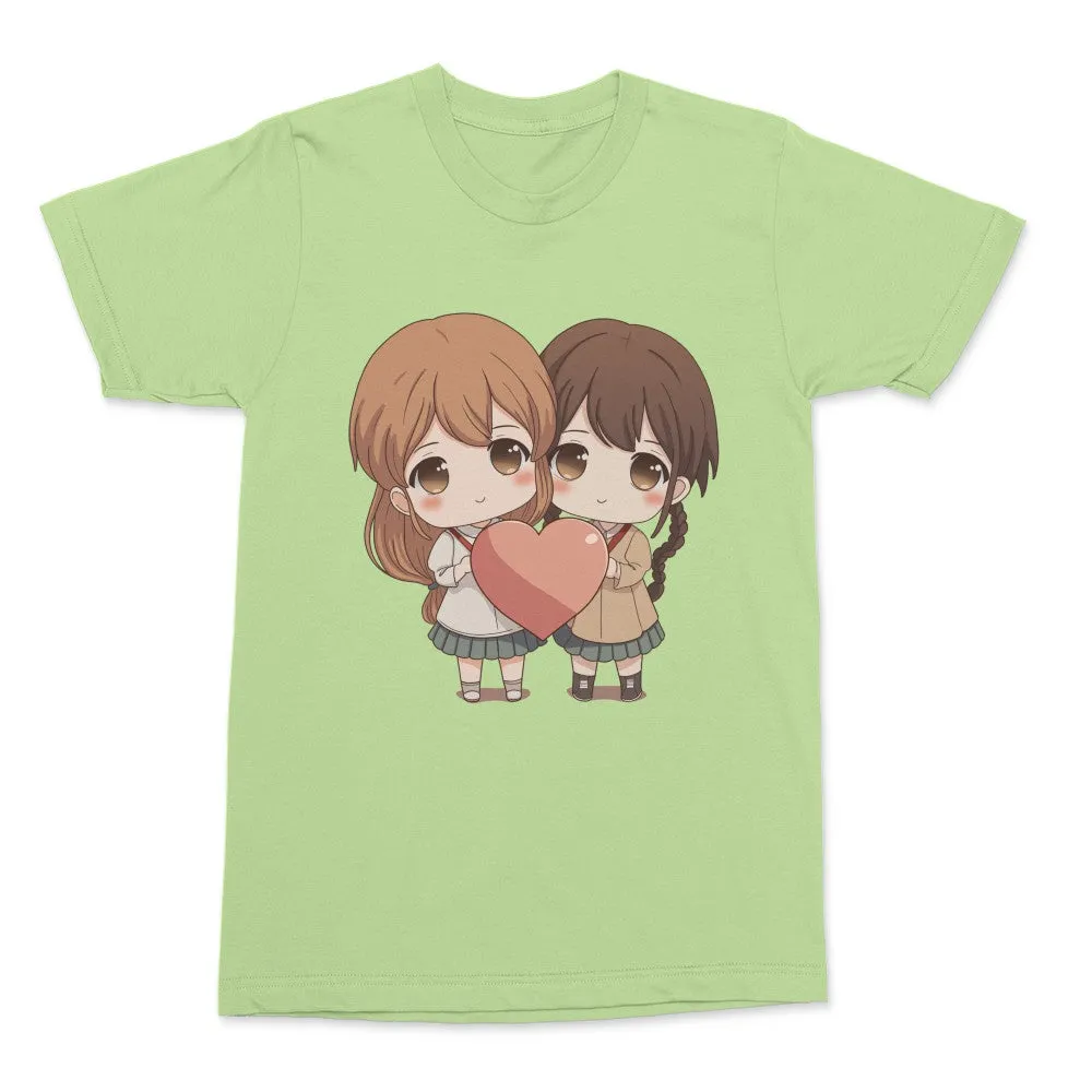 A perfect gift for her and her - Cute Girl Loves Cute Girl Heart Unisex T-Shirt
