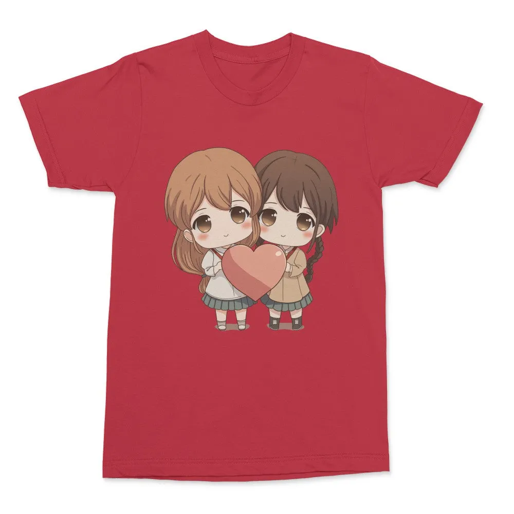 A perfect gift for her and her - Cute Girl Loves Cute Girl Heart Unisex T-Shirt