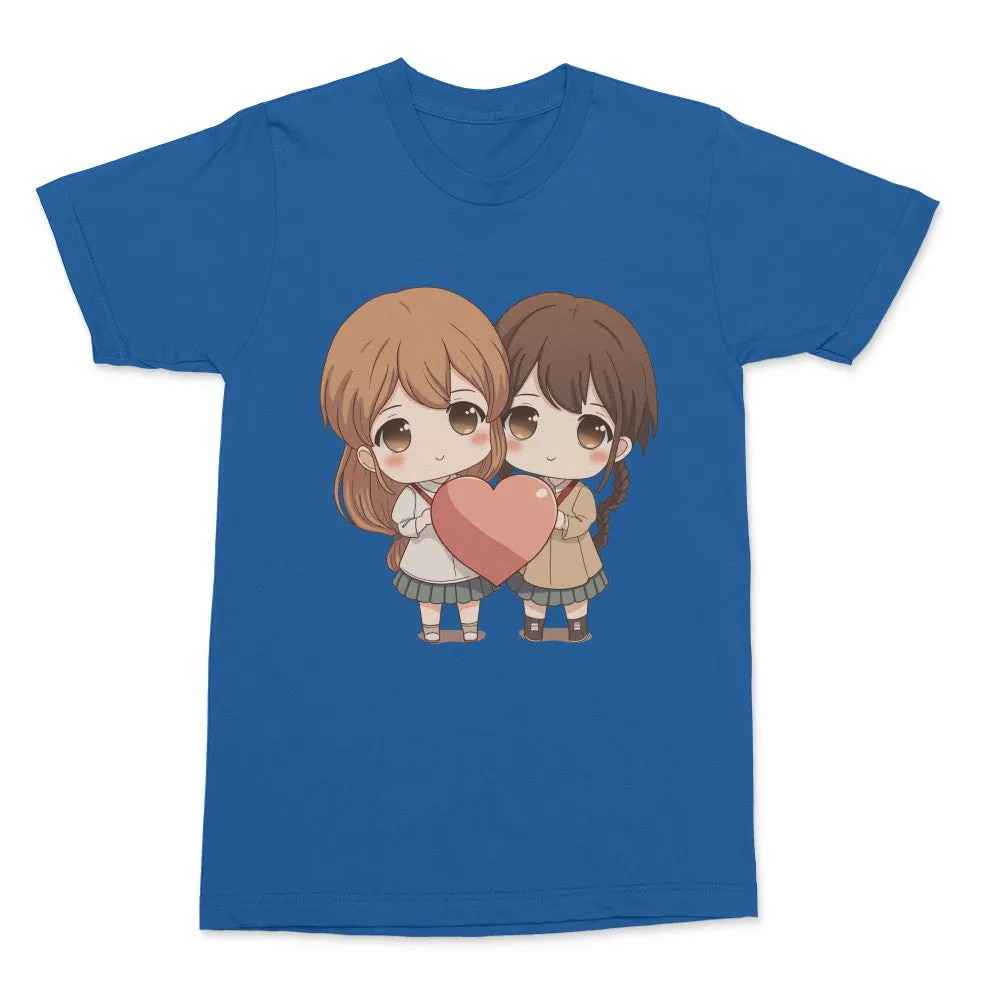 A perfect gift for her and her - Cute Girl Loves Cute Girl Heart Unisex T-Shirt