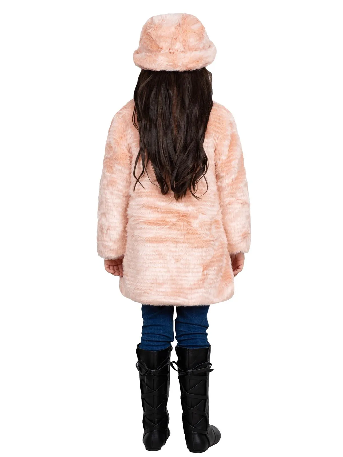 American Widgeon Double Breasted Faux Fur Coat, Mauve Pink