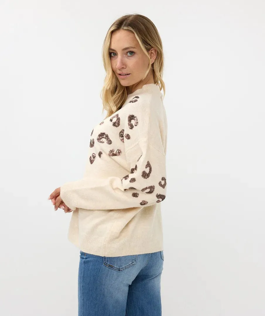 Animal Sequin Sweater