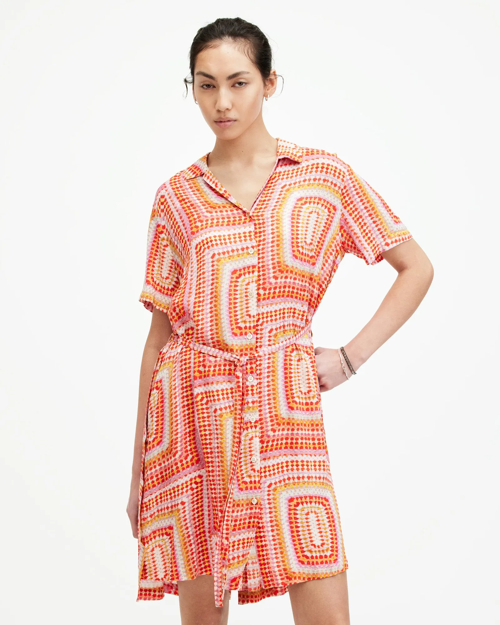 Athea Luisa Print Mini Shirt Dress