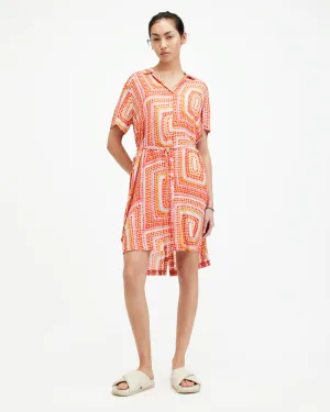 Athea Luisa Print Mini Shirt Dress