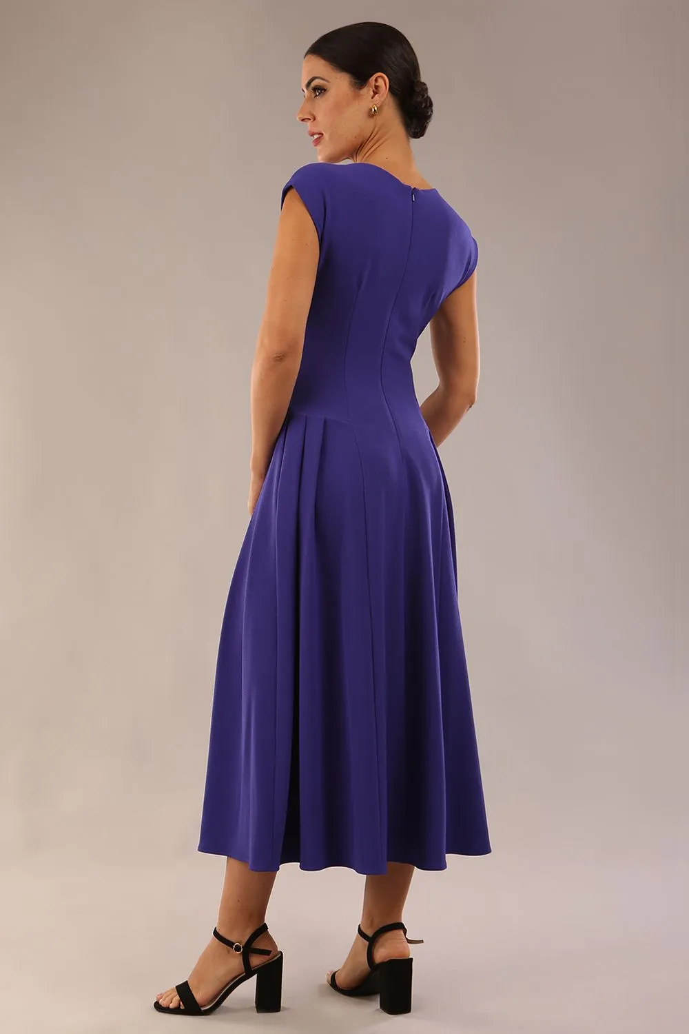Audrey A-line Midi Dress With Pockets
