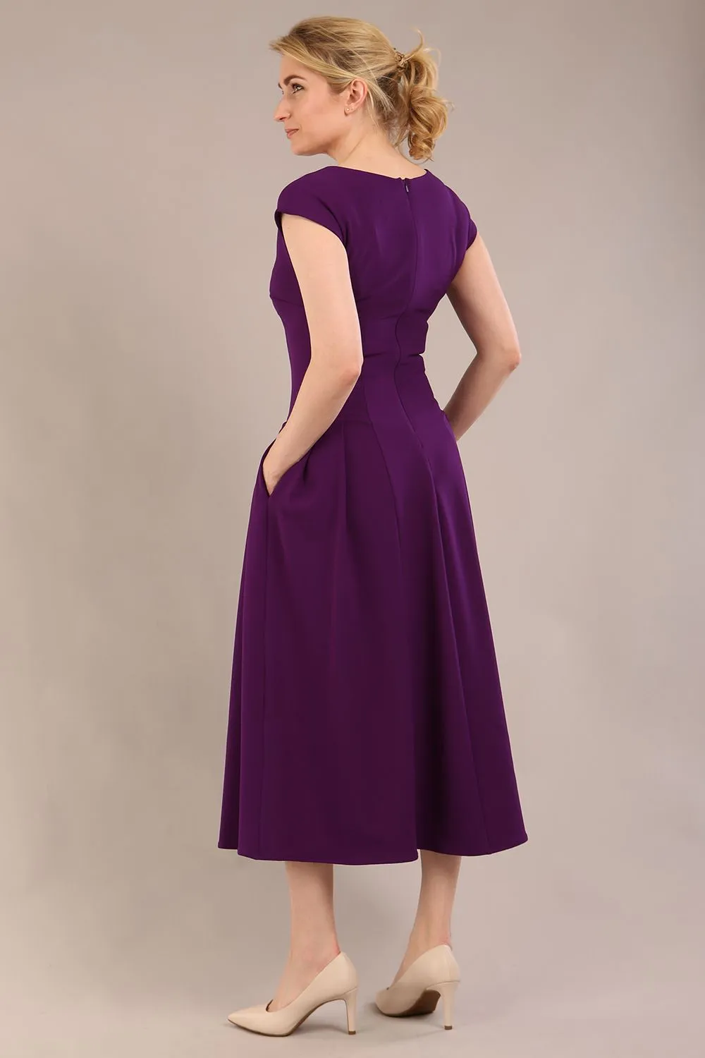 Audrey A-line Midi Dress With Pockets