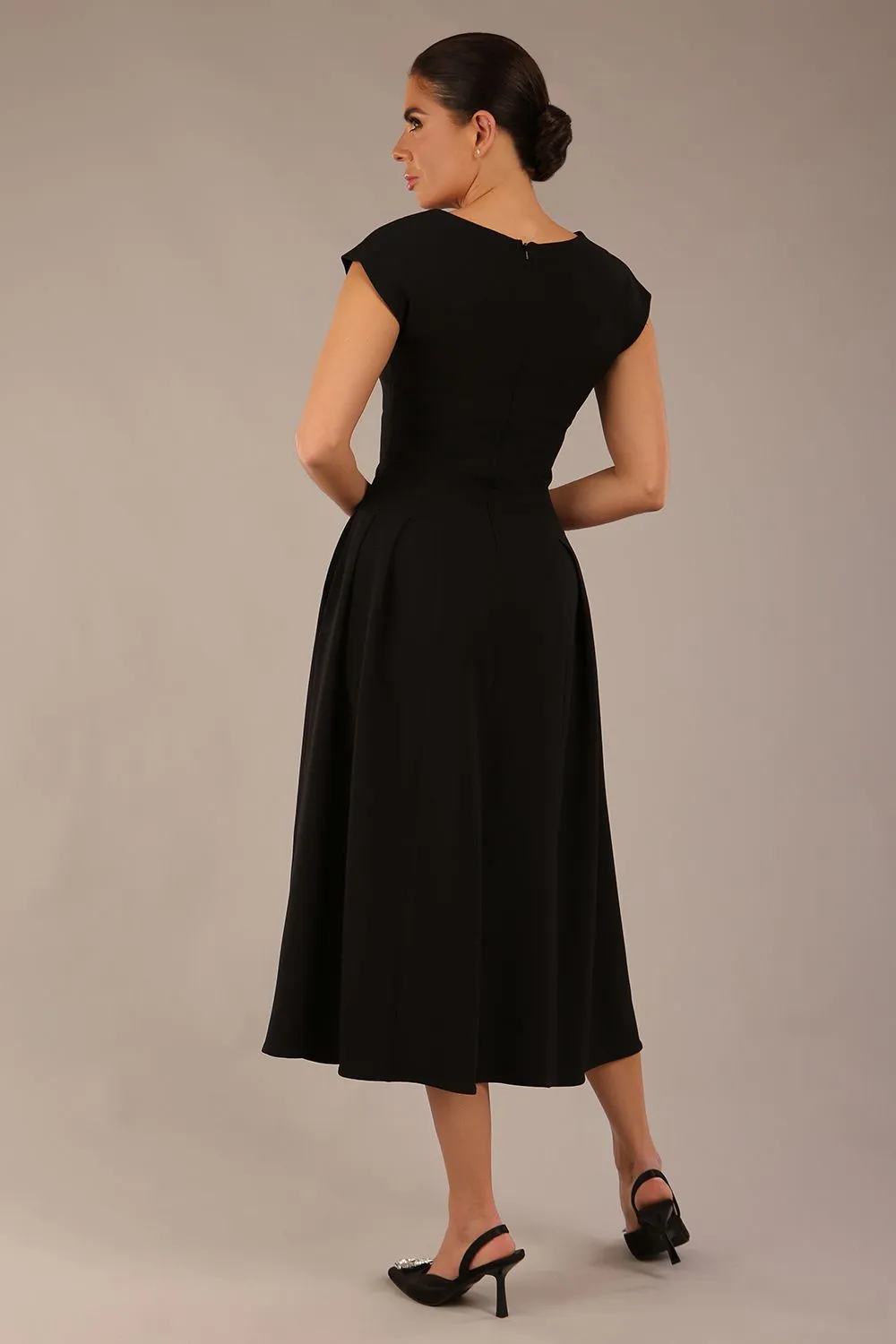 Audrey A-line Midi Dress With Pockets