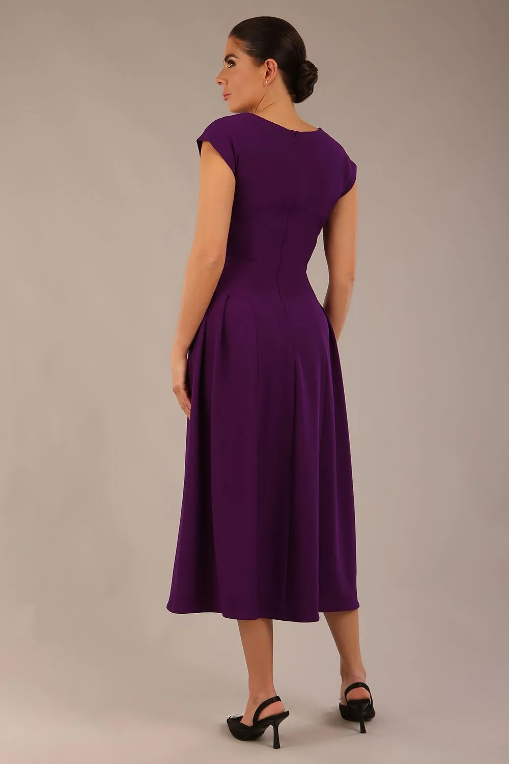 Audrey A-line Midi Dress With Pockets