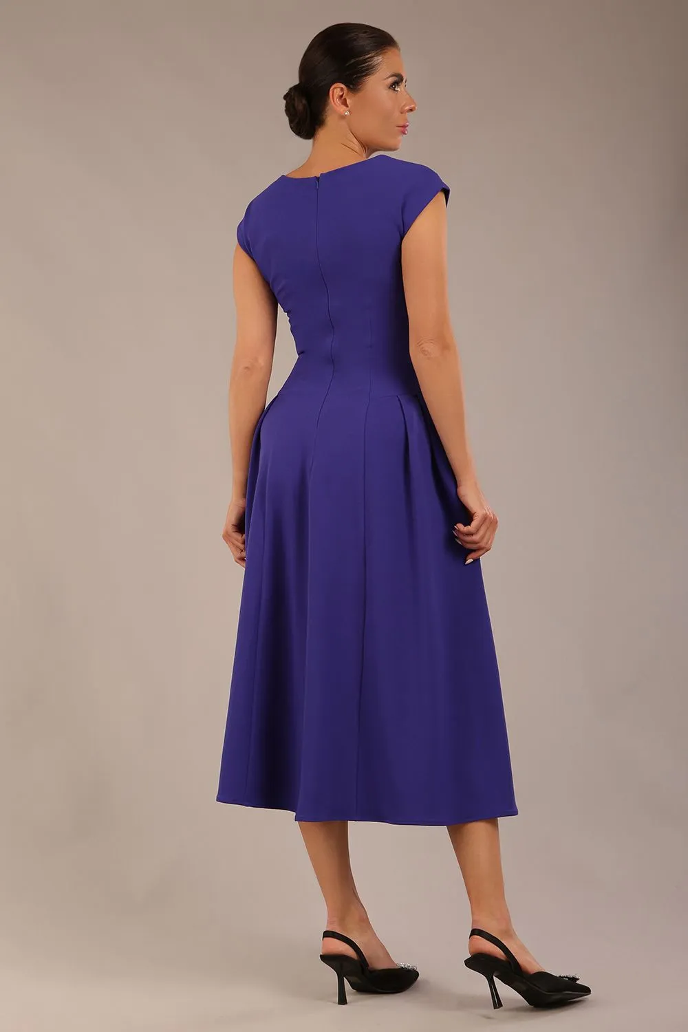 Audrey A-line Midi Dress With Pockets