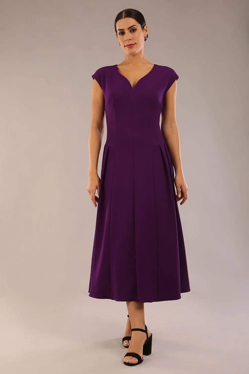 Audrey A-line Midi Dress With Pockets