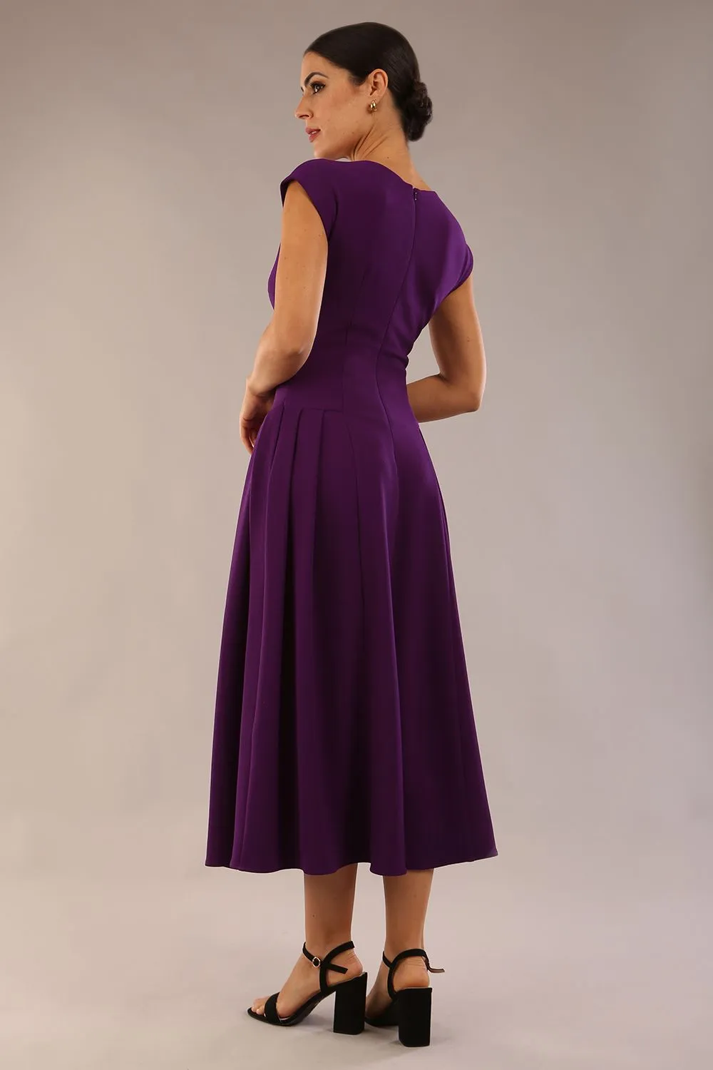 Audrey A-line Midi Dress With Pockets