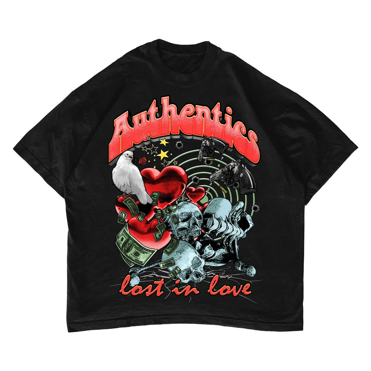 Authentics LOST IN LOVE Tee- Black (LOST-BLACK)