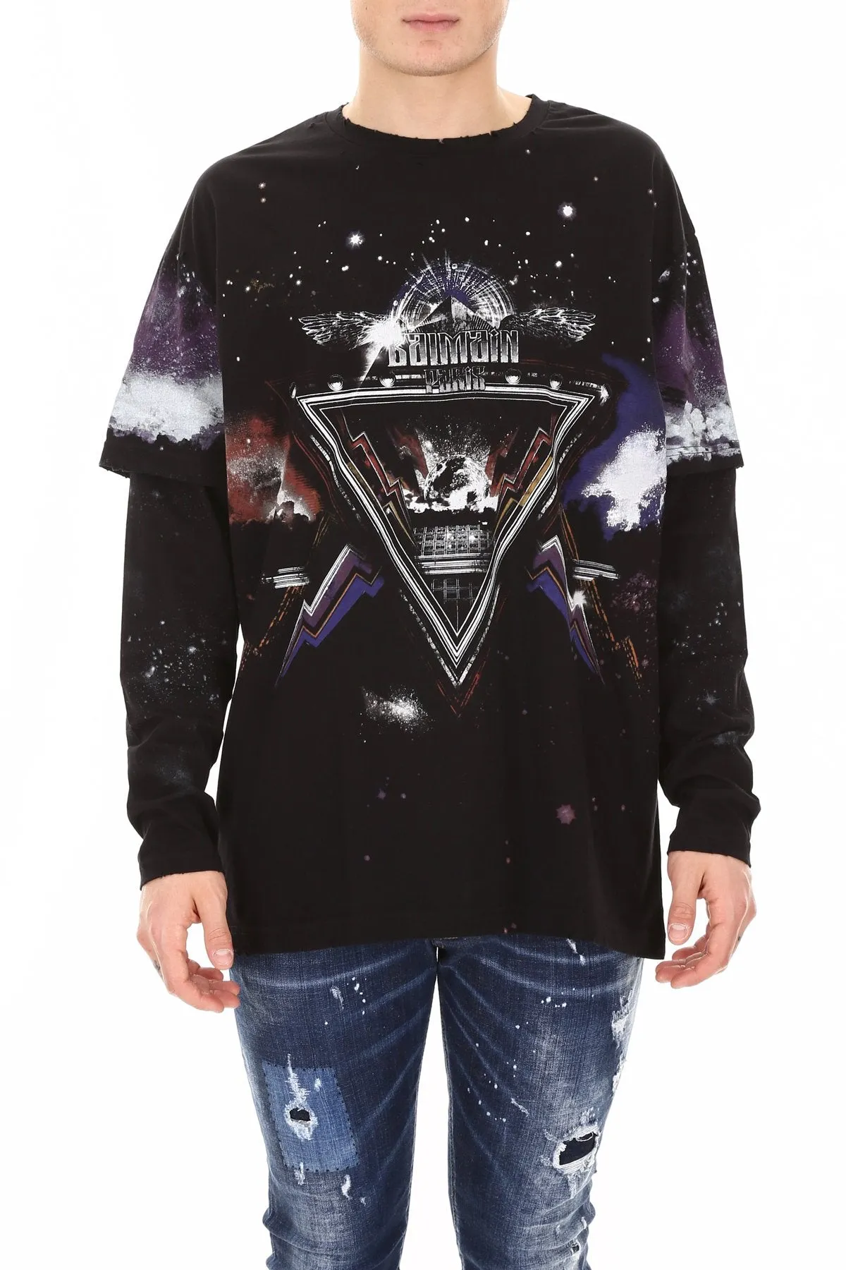 Balmain Printed Layered T-Shirt