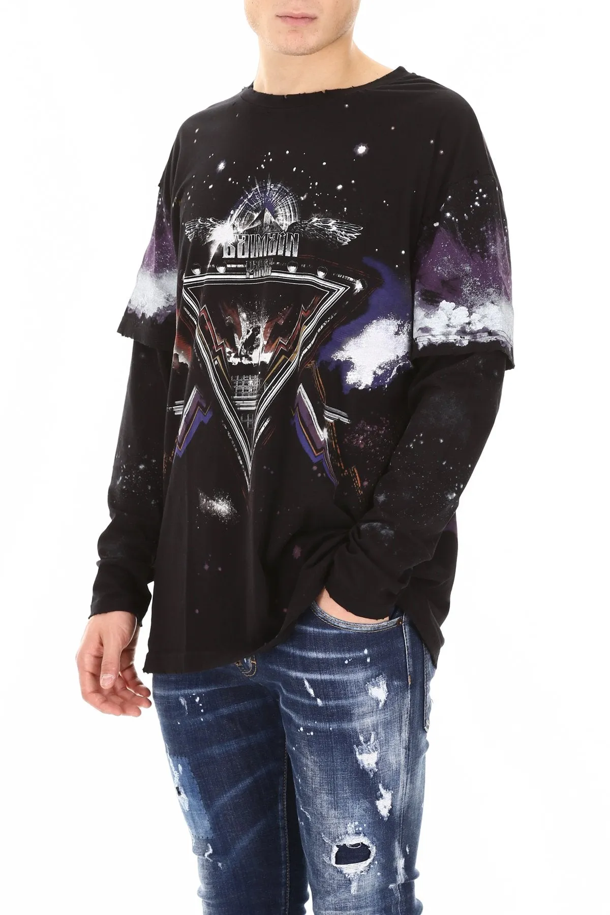 Balmain Printed Layered T-Shirt