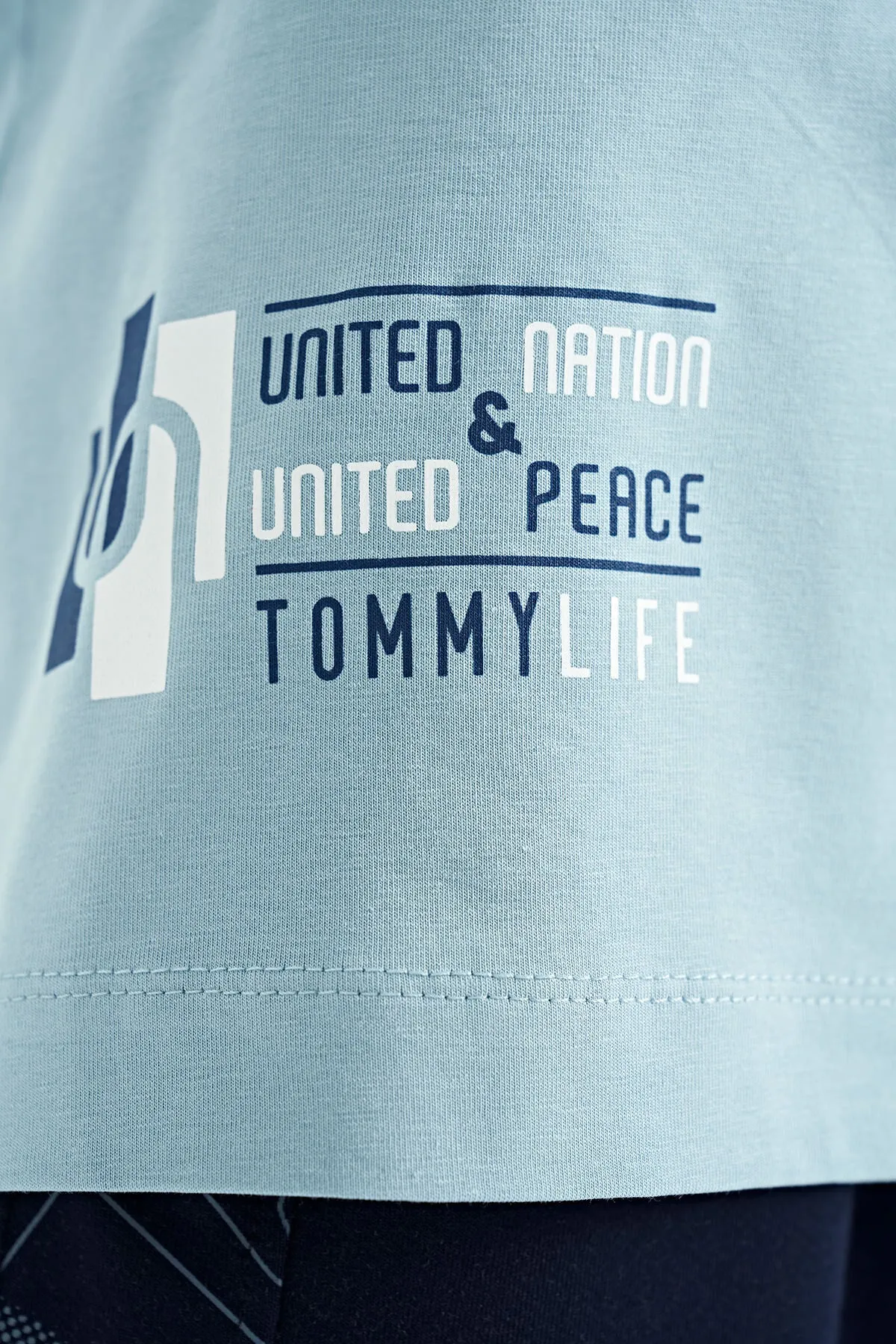 baskili standart kalip o yaka erkek çocuk t-shirt - 11097