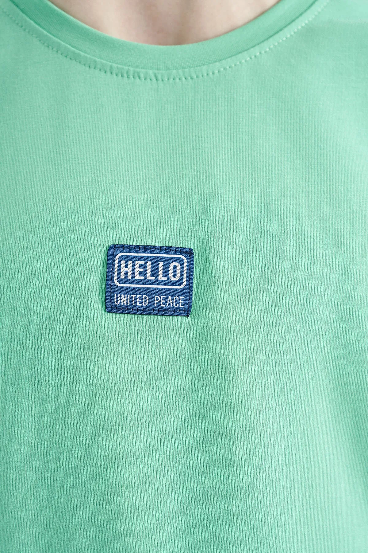 baskili standart kalip o yaka erkek çocuk t-shirt - 11097