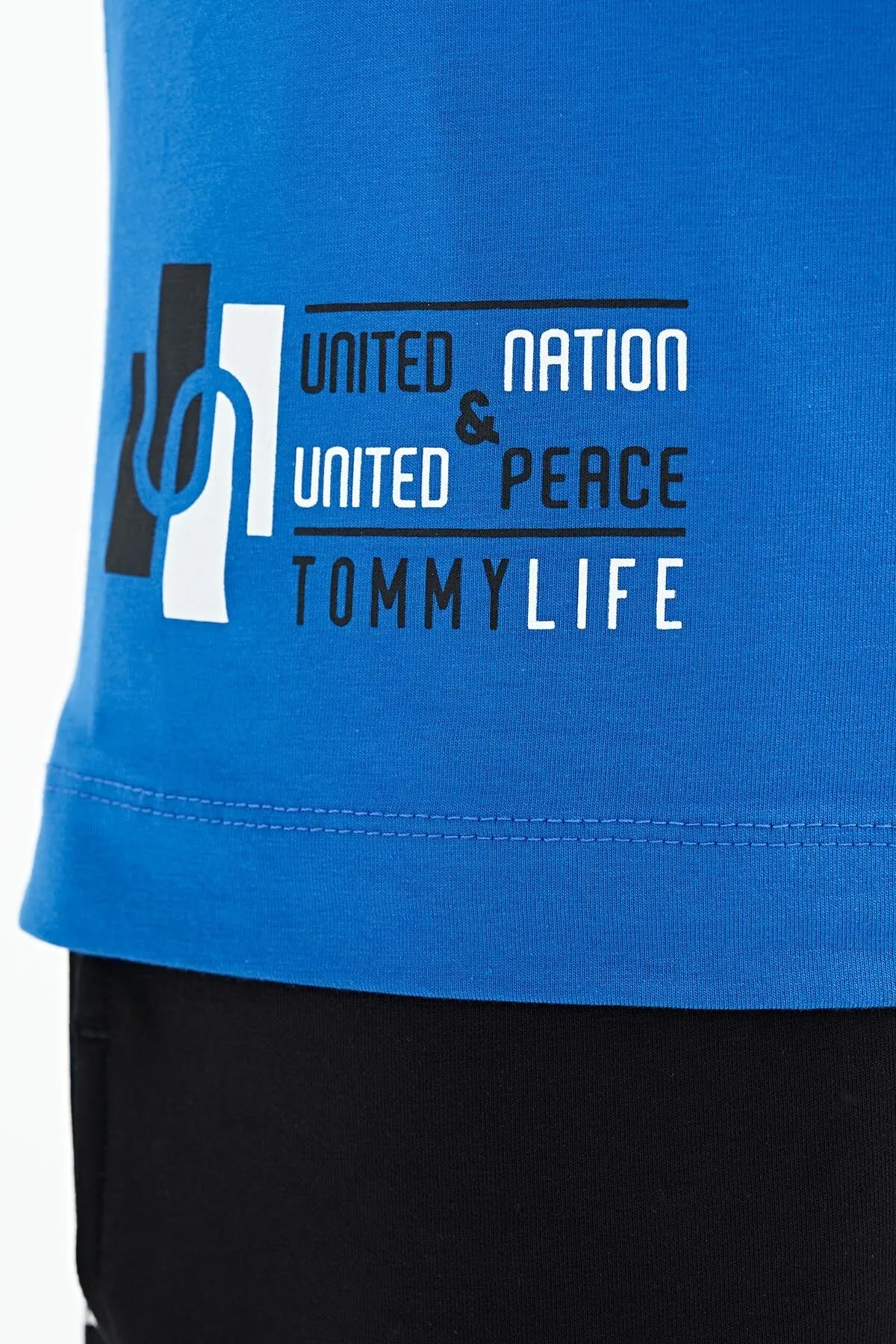 baskili standart kalip o yaka erkek çocuk t-shirt - 11097