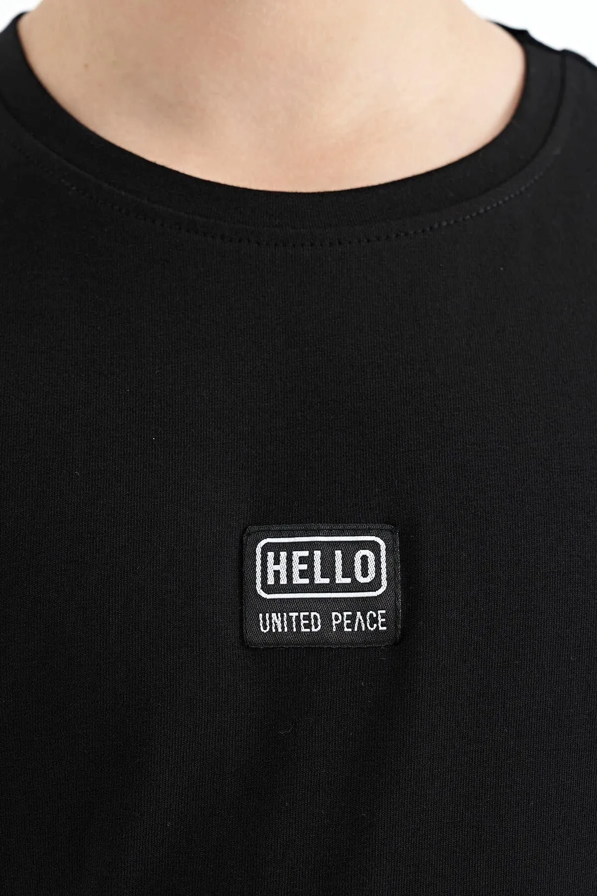 baskili standart kalip o yaka erkek çocuk t-shirt - 11097