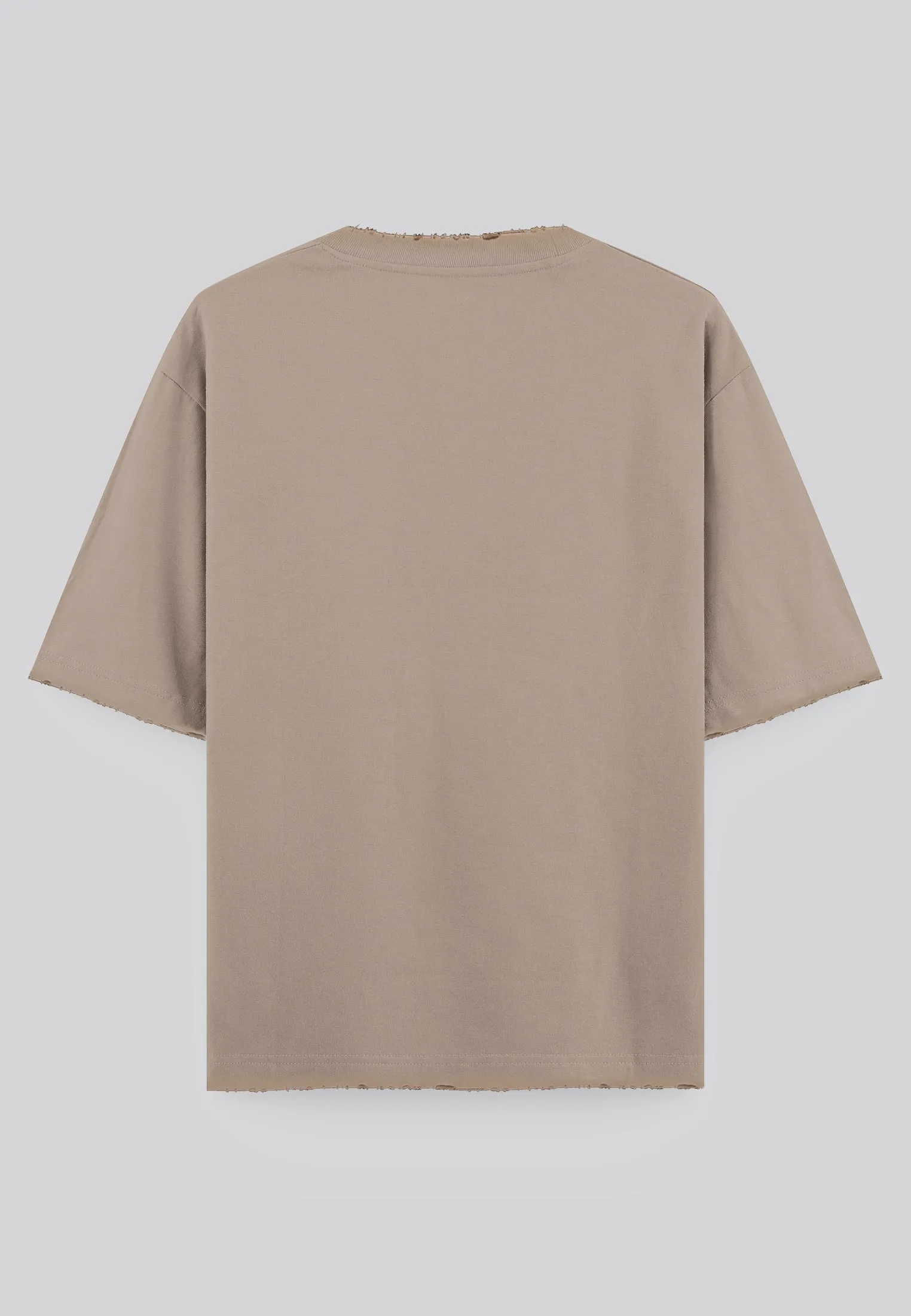 BATTLE DISTRESSED T-SHIRT FAWN