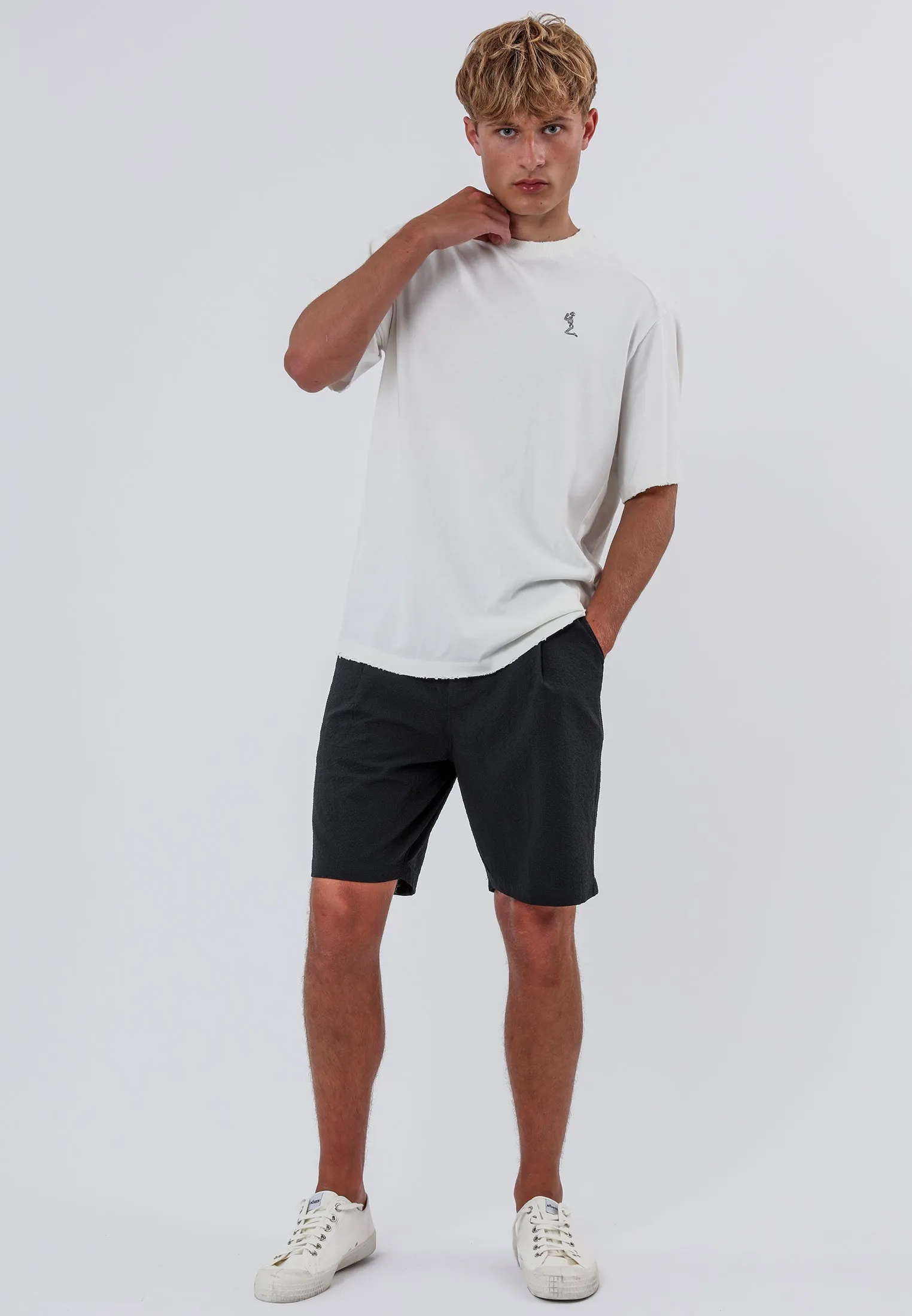 BATTLE DISTRESSED T-SHIRT OFF WHITE