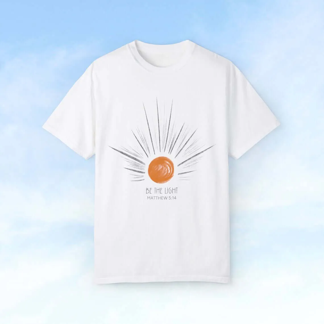 Be The Light Sunburst Christian Shirts Tees, Sun Rays Celestial Gift