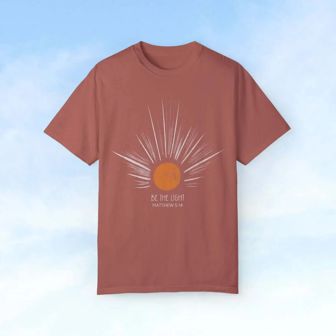 Be The Light Sunburst Christian Shirts Tees, Sun Rays Celestial Gift