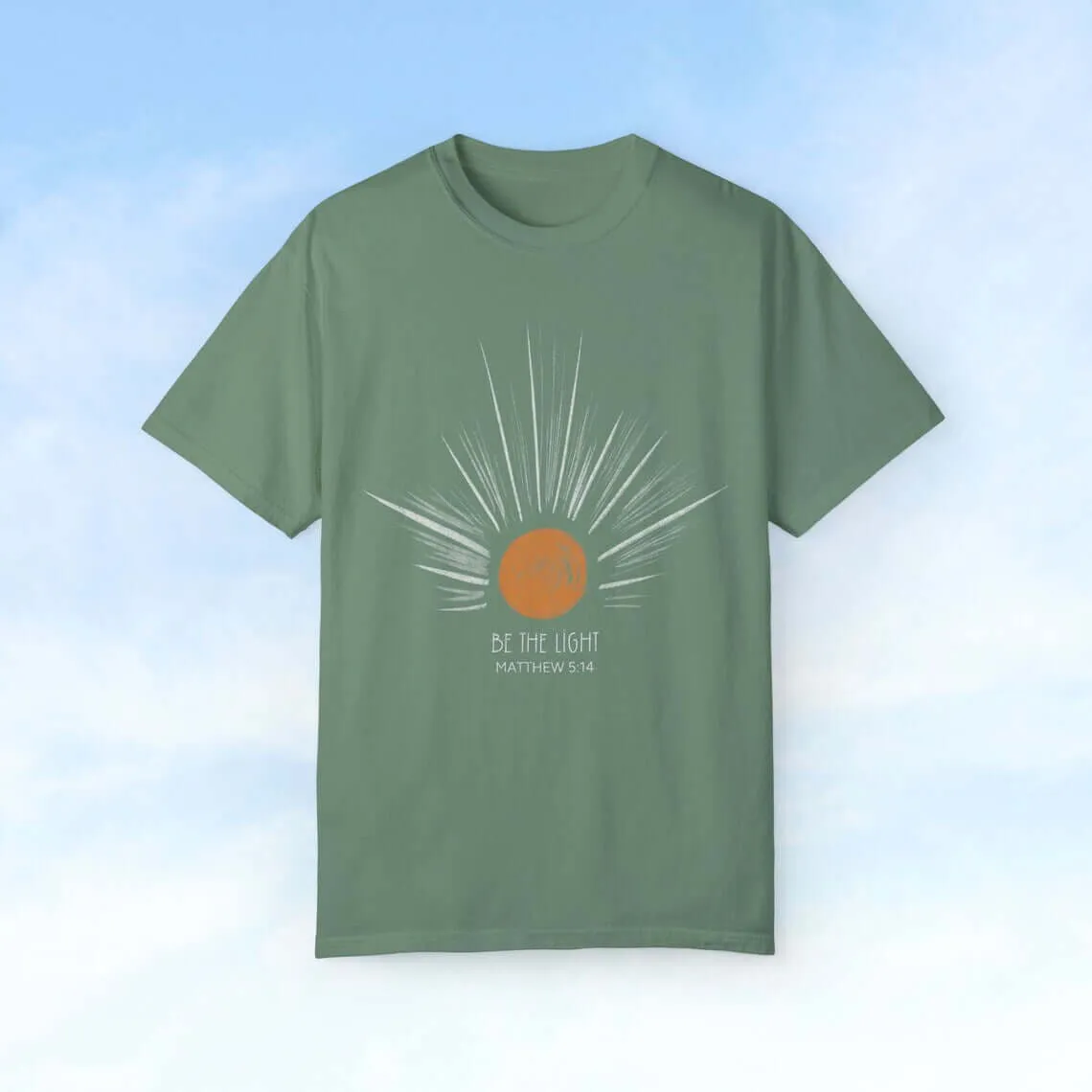 Be The Light Sunburst Christian Shirts Tees, Sun Rays Celestial Gift