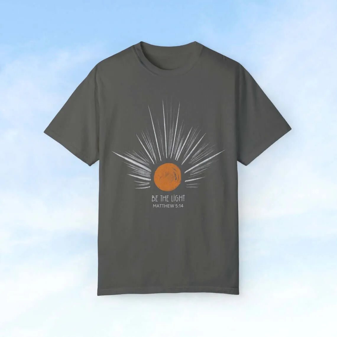 Be The Light Sunburst Christian Shirts Tees, Sun Rays Celestial Gift