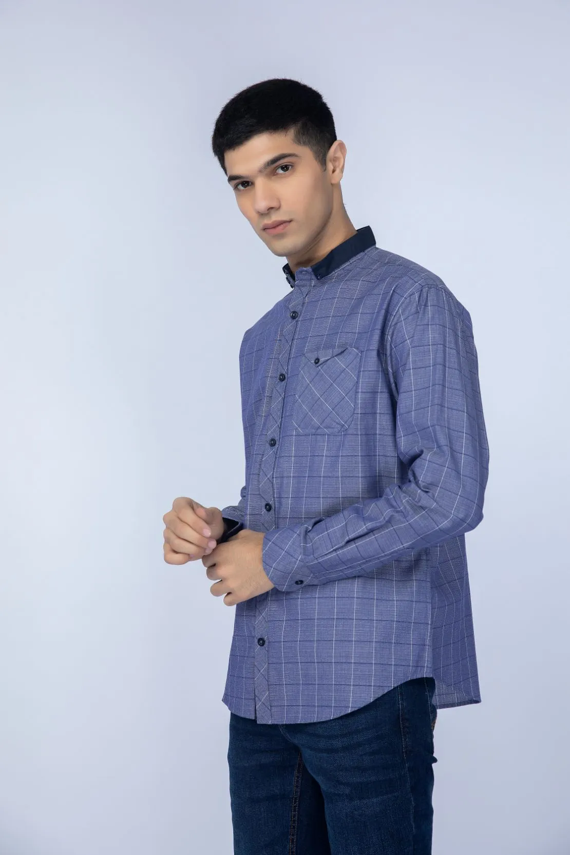 Blue Casual Shirts