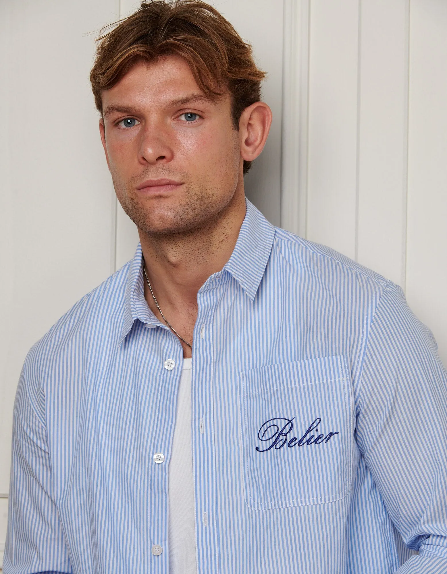 Blue/White L/S Stripe Shirt
