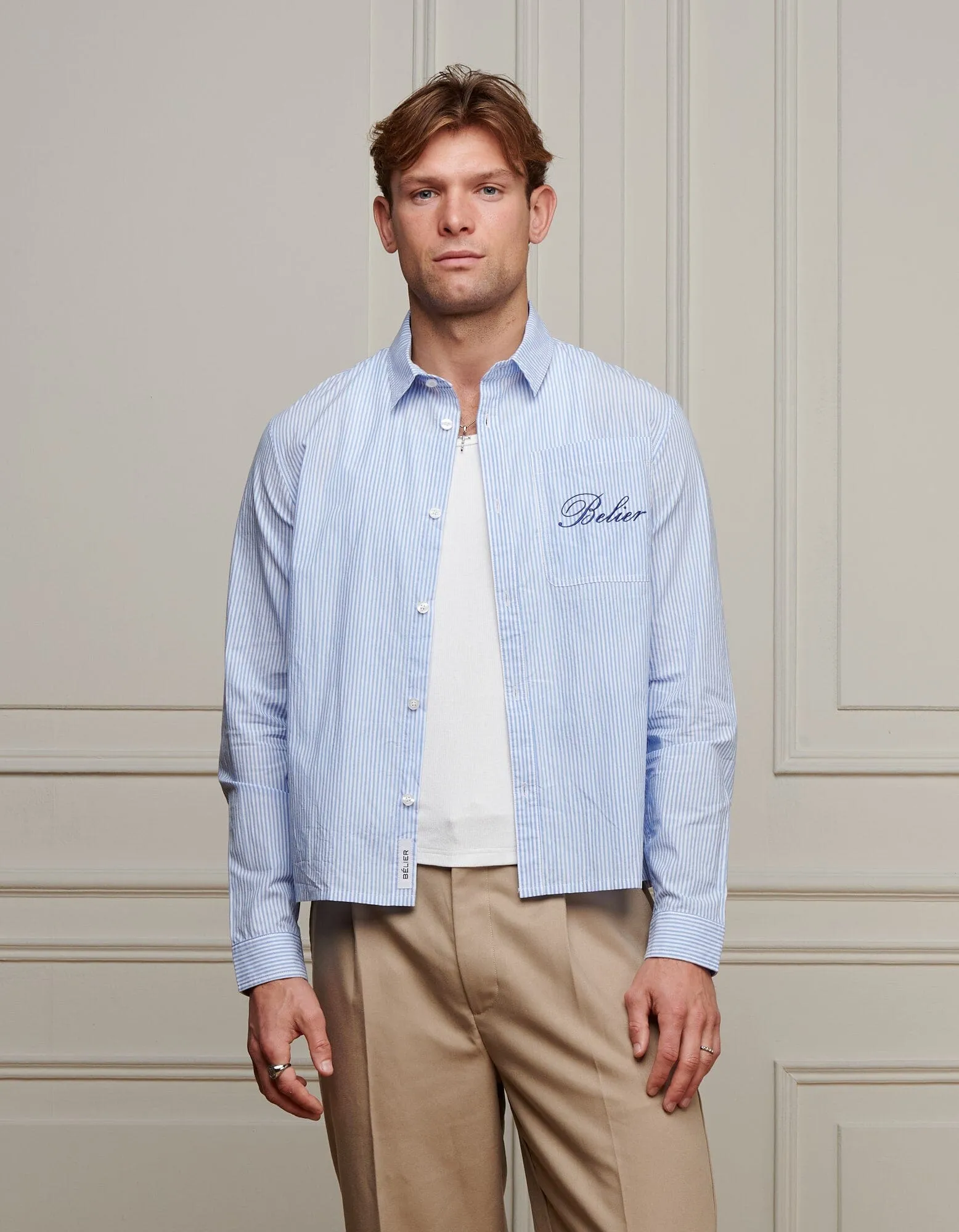 Blue/White L/S Stripe Shirt