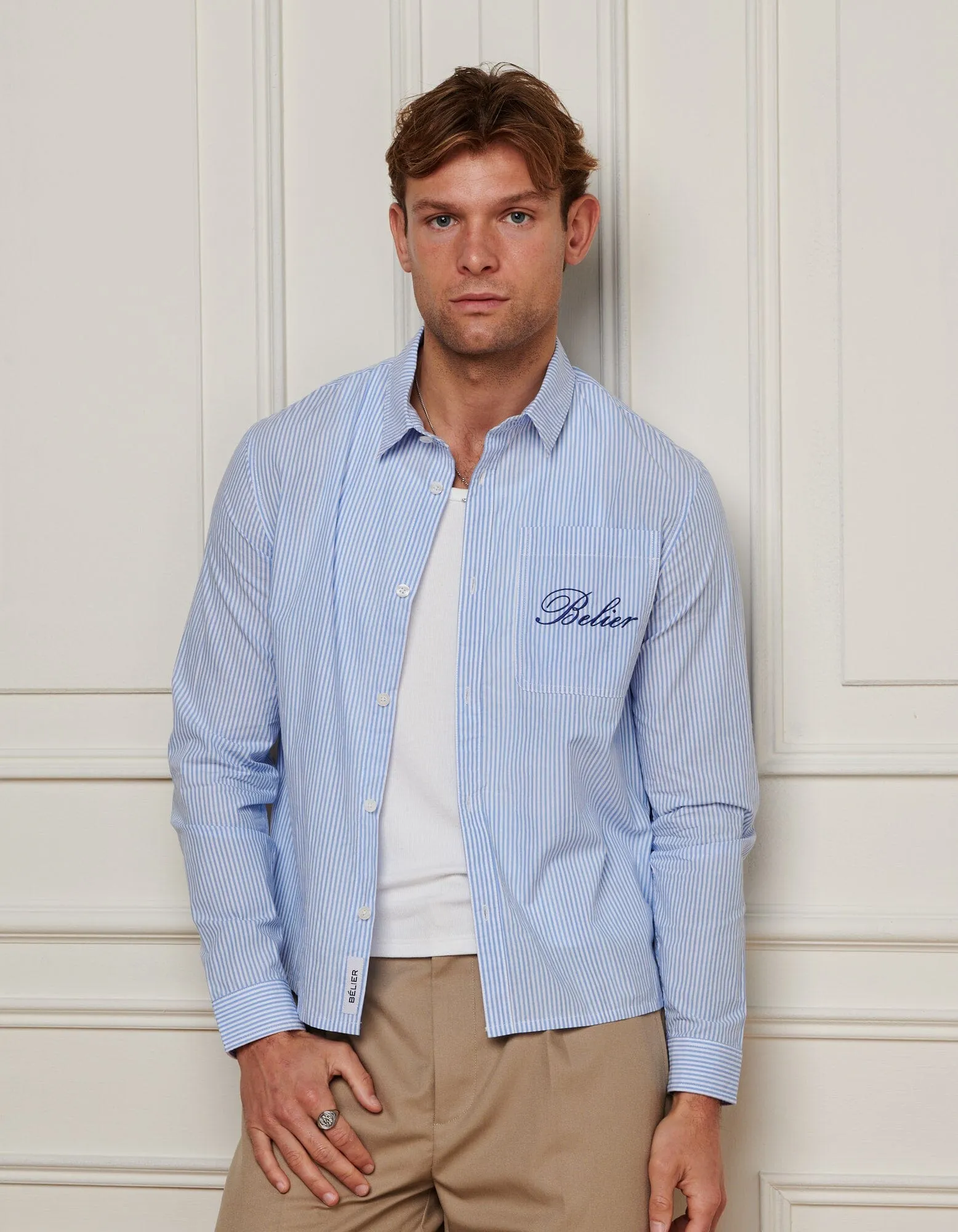 Blue/White L/S Stripe Shirt