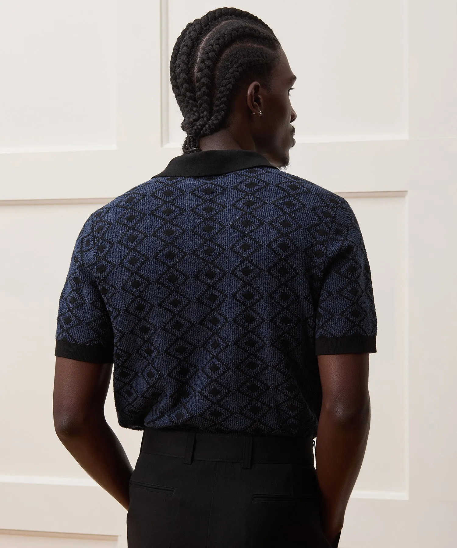 Boucle Diamond Montauk Sweater Polo