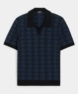 Boucle Diamond Montauk Sweater Polo