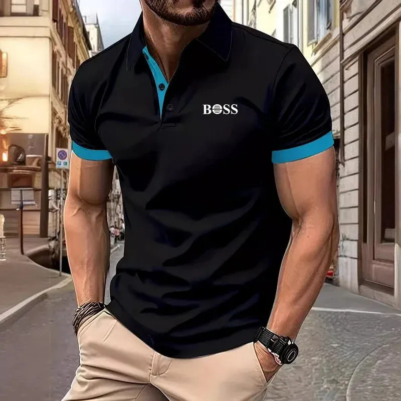 Breathable Office Fashion Short-Sleeved Polo Shirt