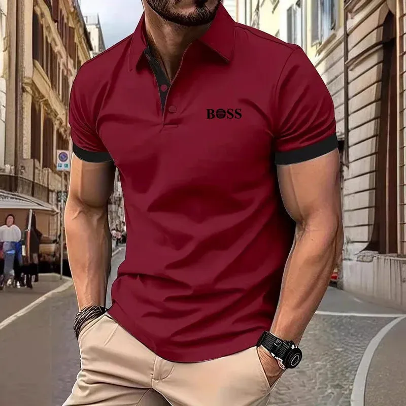 Breathable Office Fashion Short-Sleeved Polo Shirt