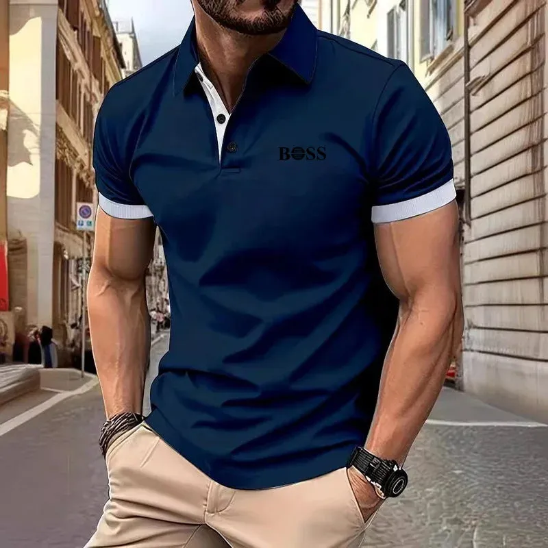 Breathable Office Fashion Short-Sleeved Polo Shirt