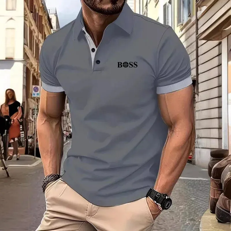 Breathable Office Fashion Short-Sleeved Polo Shirt
