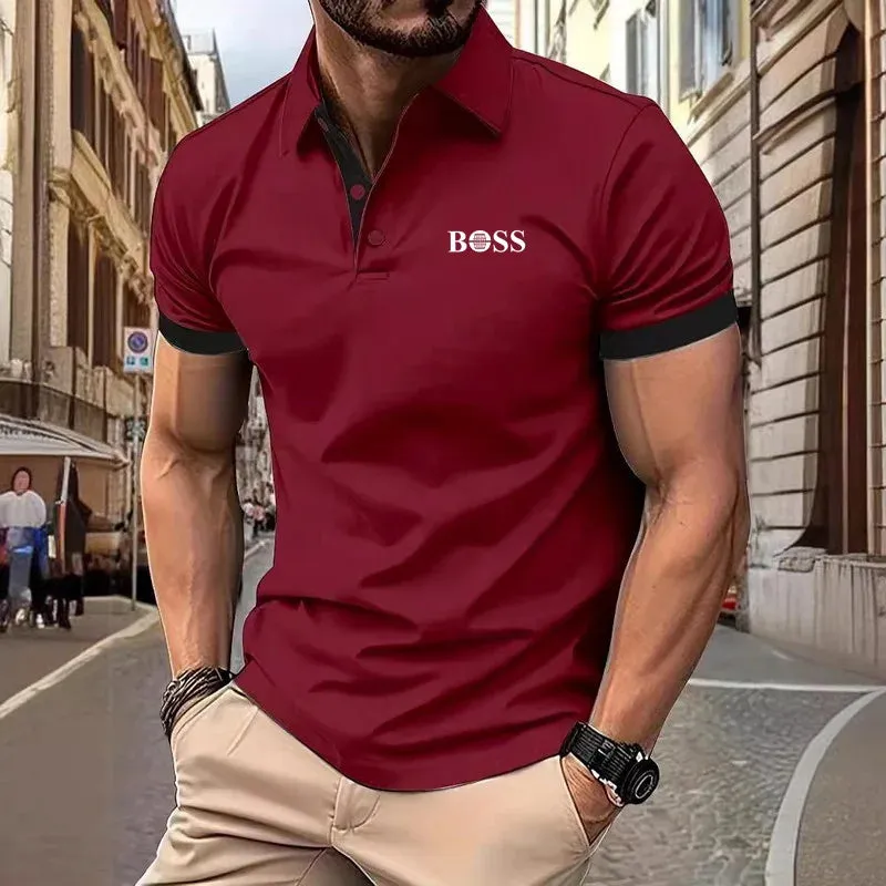 Breathable Office Fashion Short-Sleeved Polo Shirt