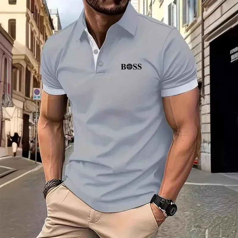 Breathable Office Fashion Short-Sleeved Polo Shirt