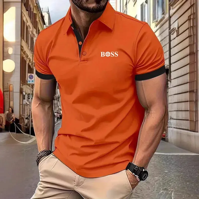 Breathable Office Fashion Short-Sleeved Polo Shirt