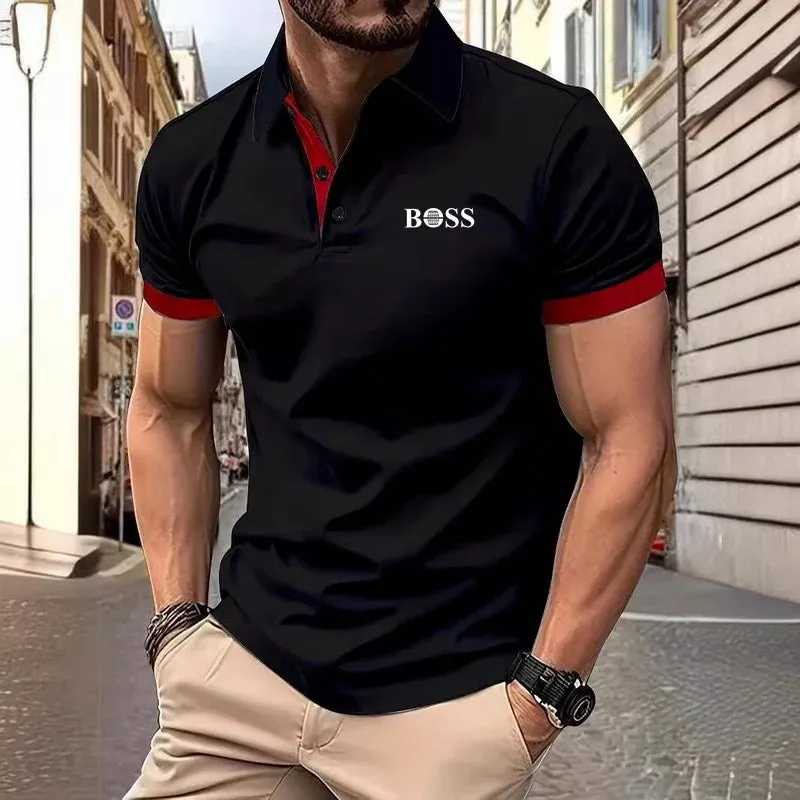 Breathable Office Fashion Short-Sleeved Polo Shirt