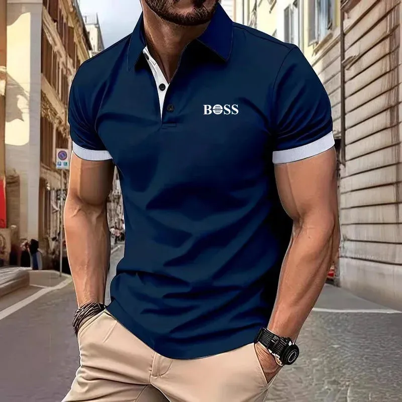 Breathable Office Fashion Short-Sleeved Polo Shirt
