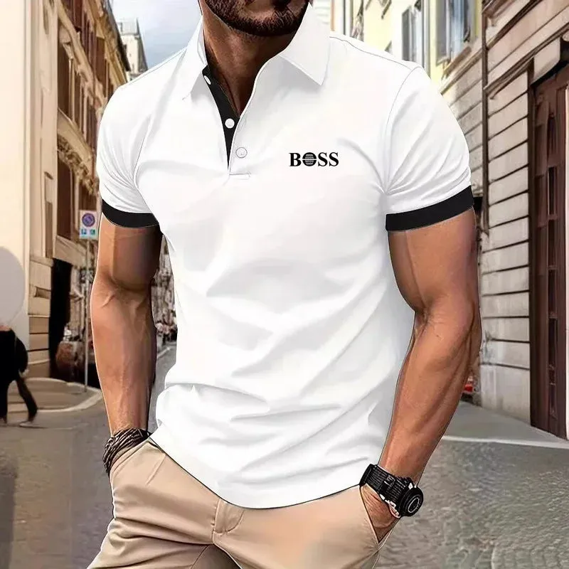 Breathable Office Fashion Short-Sleeved Polo Shirt